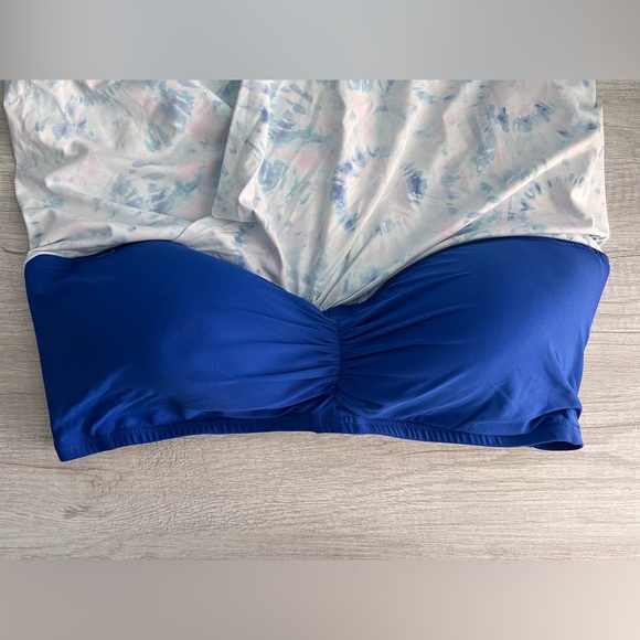 Contours by Coco Reef Clarity Bandeau Bra Sized Tankini Top - Tie-Dye - Picture 5 of 8